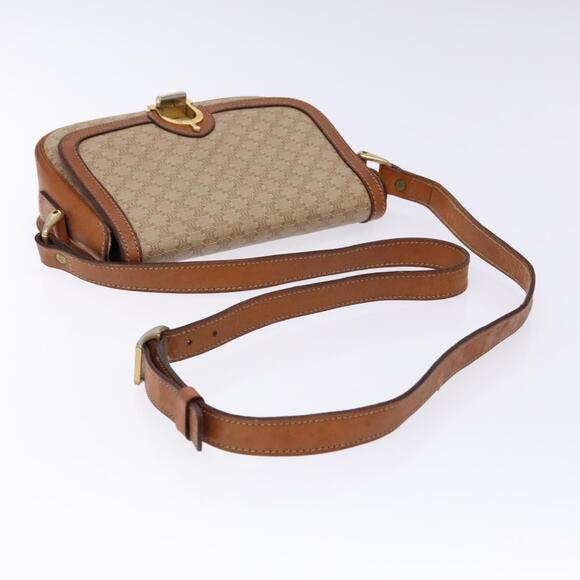 CELINE Macadam Canvas Shoulder Bag Beige Gold - Picture 7 of 12